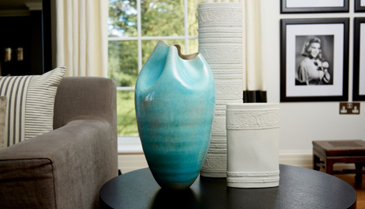 Kelly Hoppen designs Aqua Pinched Vase on theme of water