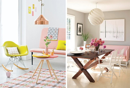 Pastel colours for a chic ambience