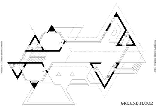 plans of white triangle farmhouse by Ar. Mahesh Naik at Panvel