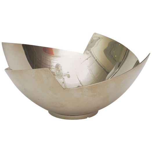 contemporary silver bowl