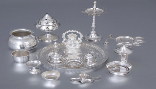 silver ware for religious ceremonies