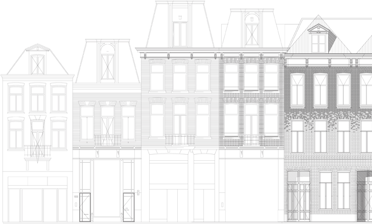 step elevation for glass facade