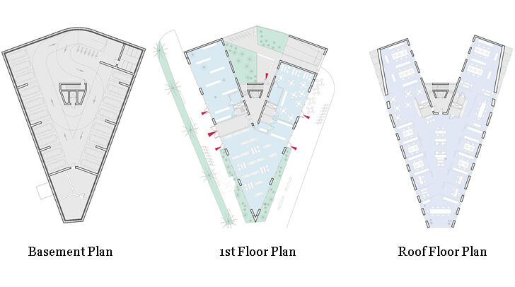 floor plans of office building in Riga