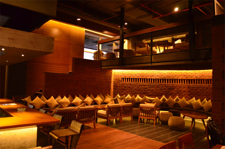 "modern restaurant booth Komatose Pramod Jaiswal indiaartndesign"