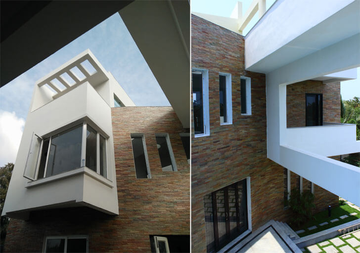 linear vertical windows