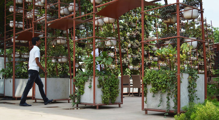 “entrance framework amazo restaurant banduk smith architects indiaartndesign”