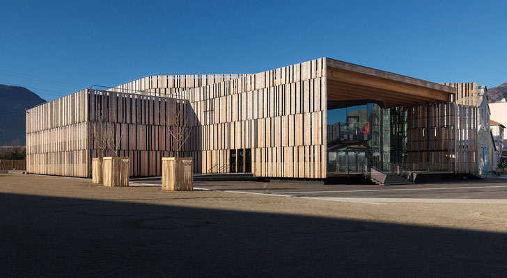 "larch boards architectural skin concert hall herault arnod architects indiaartndesign"