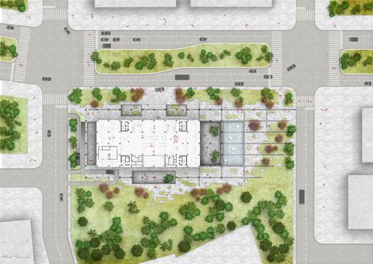 Tainan Public Library - ground floor plan
