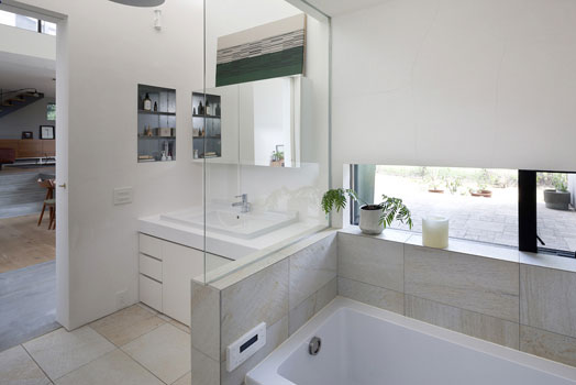 all-white bathroom