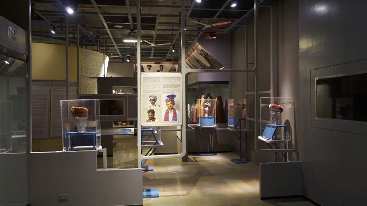 museum display with LED lighting