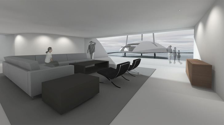 living area in Tidal House
