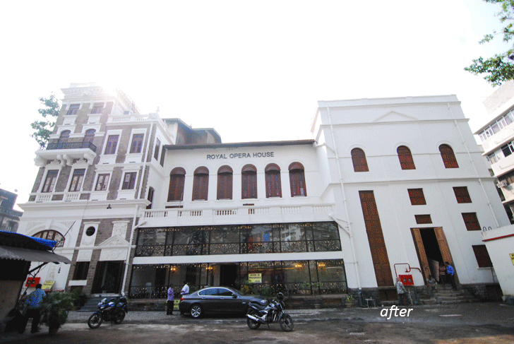 "Rear facade Royal Opera House Mumbai Abha Lambah Associates indiaartndesign"