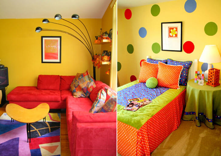 colourful chic interiors