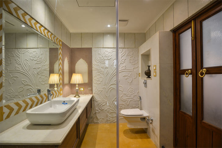 contemporary washroom- haveli dharampura