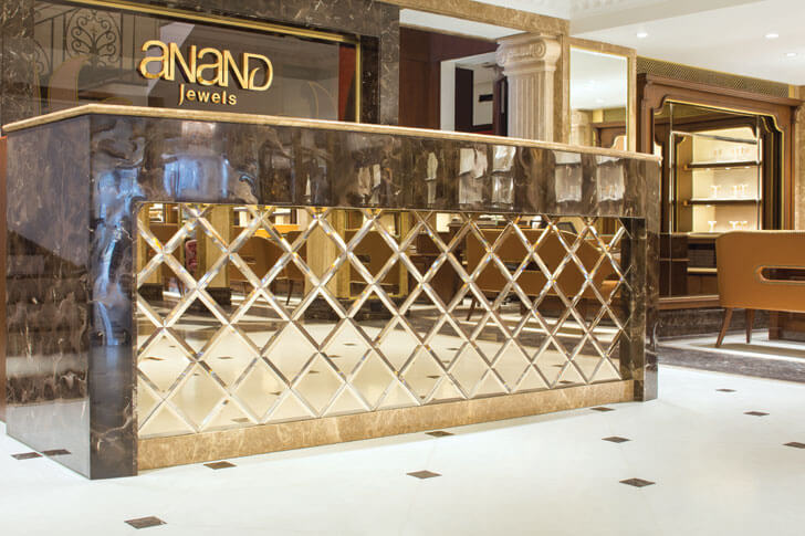 "mirror front counter anand jewels DCA Architects indiaartndesign"