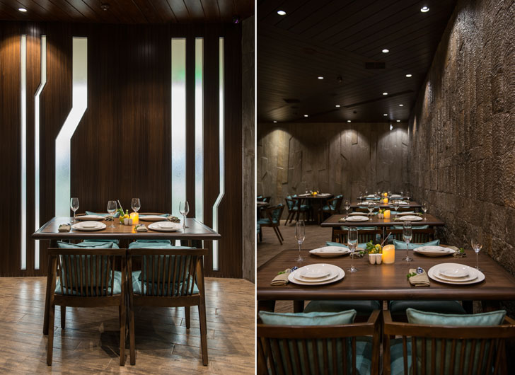 "play of light 3seventy restaurant neovana design indiaartndesign"