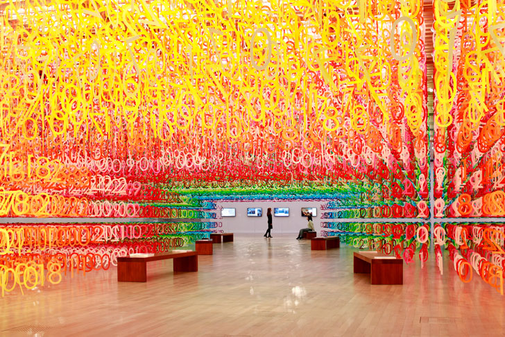 "exhibition forest of numbers emmanuelle moureaux indiaartndesign"