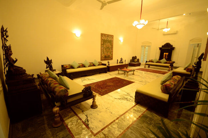 "living room kasturbhai lalbhai museum indiaartndesign"