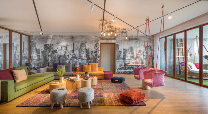 "living room hyderabad residence moriq architects indiaartndesign"