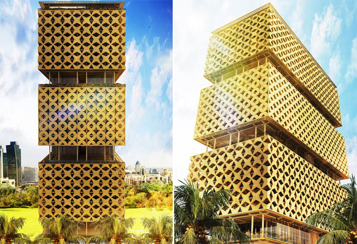 “Hermann Kamte Architects lagos wooden tower indiaartndesign”