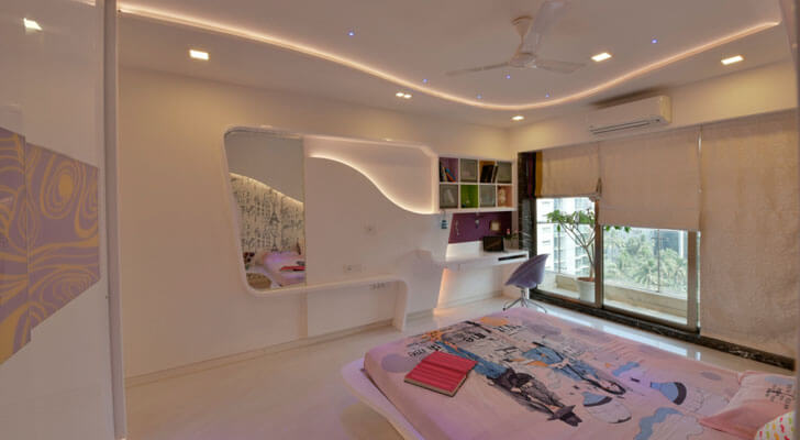 "free flowing forms bedroom SSA design studio indiaartndesign"
