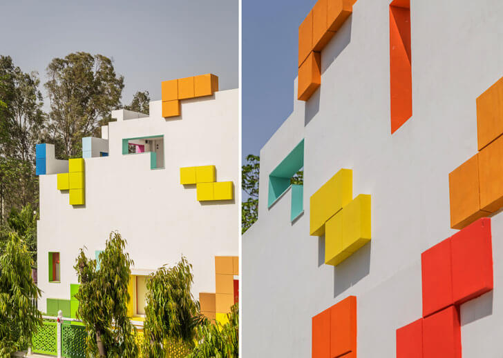 "tetris facade renesa maple bear indiaartndesign"