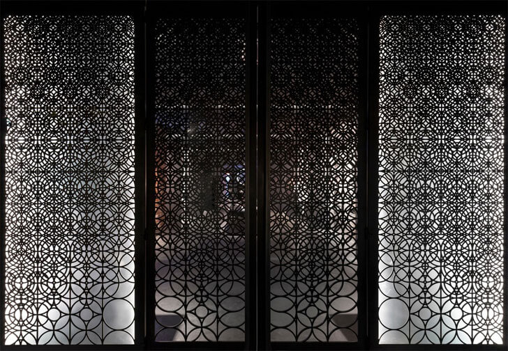 "contemporary mesh door the sanctuary sid lee architecture indiaartndesign"