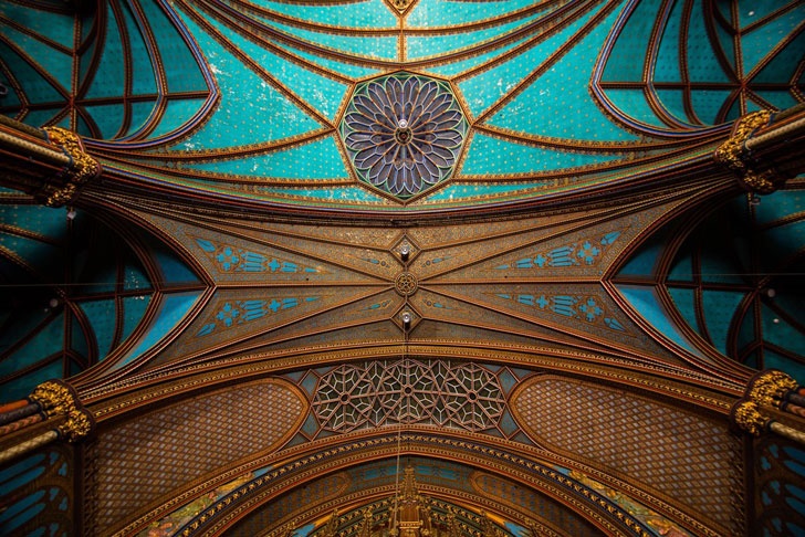 "notre dame basilica ceiling detail moment factory indiaartndesign"