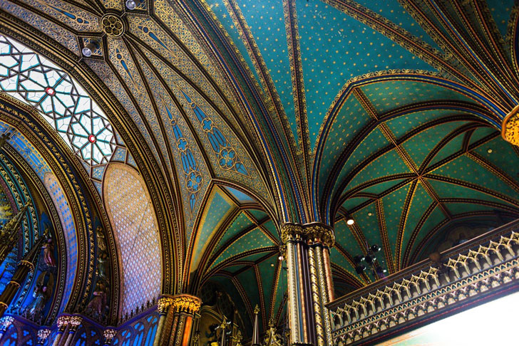 "notre dame basilica ceiling moment factory indiaartndesign"