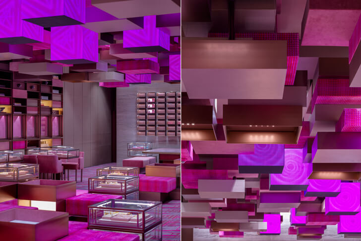 "gift boxes theme Chow Tai Fook One Plus Architects indiaartndesign"