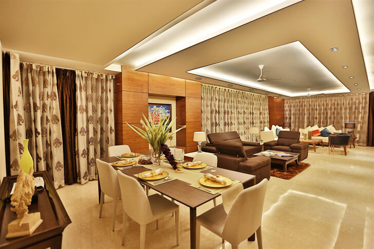 "living dining TCS Architects indiaartndesign"