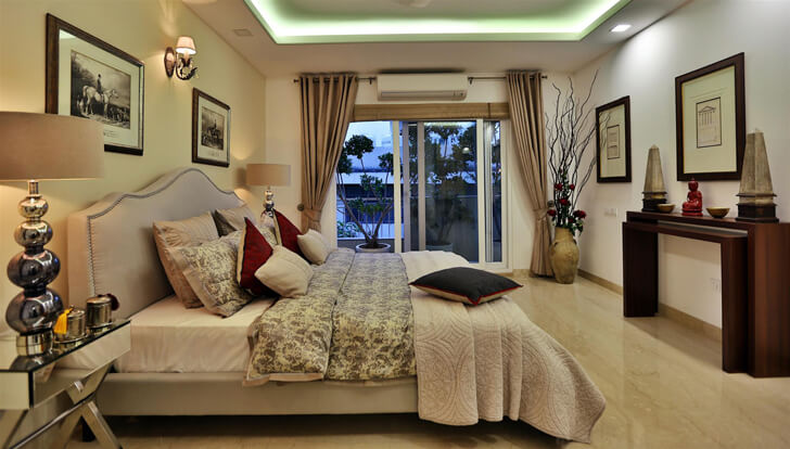 "luxurious bedroom TCS Architects indiaartndesign"