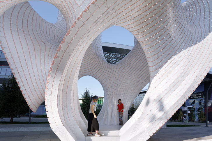 "self supporting structure Marc-Fornes theverymany installation indiaartndesign"
