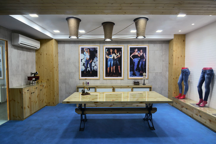"showroom with customised lighting design imelda inc spaces architects at ka indiaartndesign"