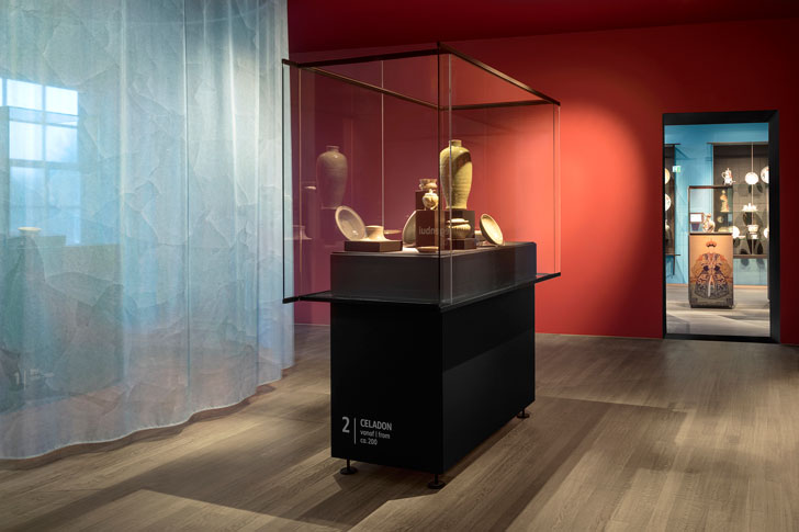 "display case princesshof ceramics museum i29 interior architects indiaartndesign"