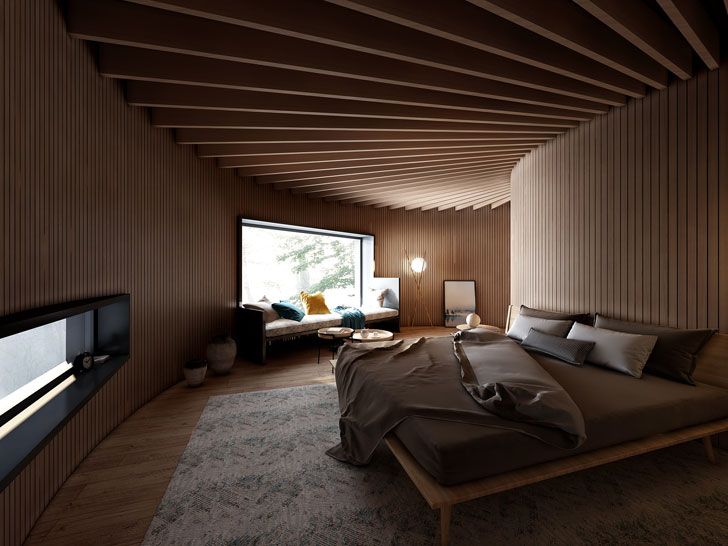 "bedroom interiors tree wow monoarchi architects indiaartndesign"