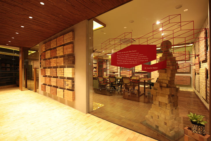 "brick display brick store modi srivastava architects indiaartndesign"