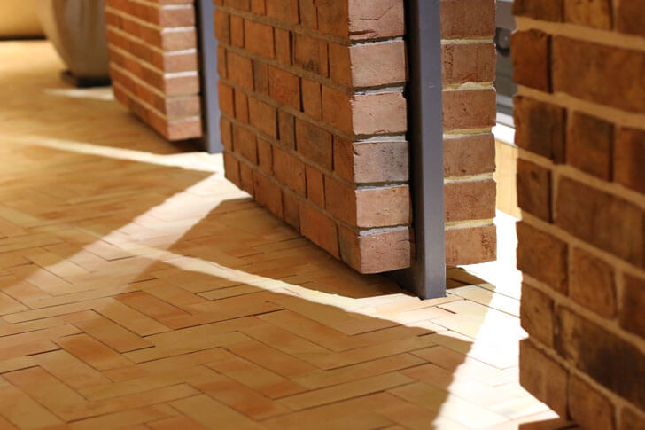 "freestanding brick display modi srivastava architects indiaartndesign"