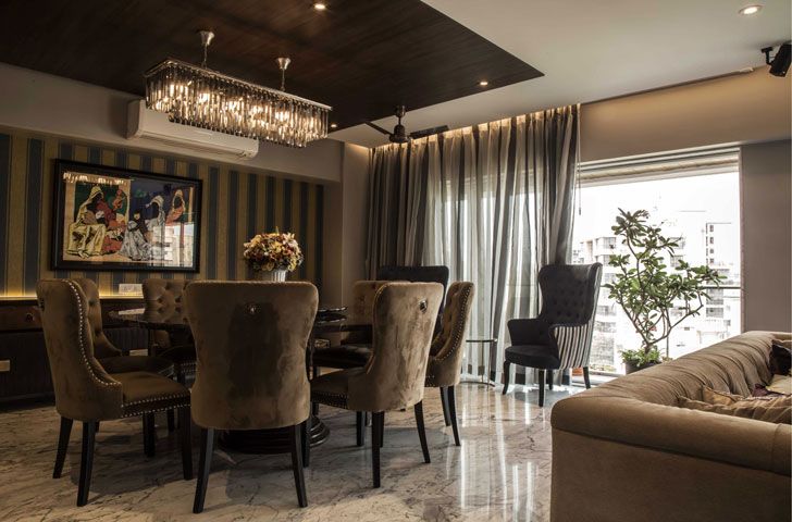 "dining room residential design kavan shah indiaartndesign"