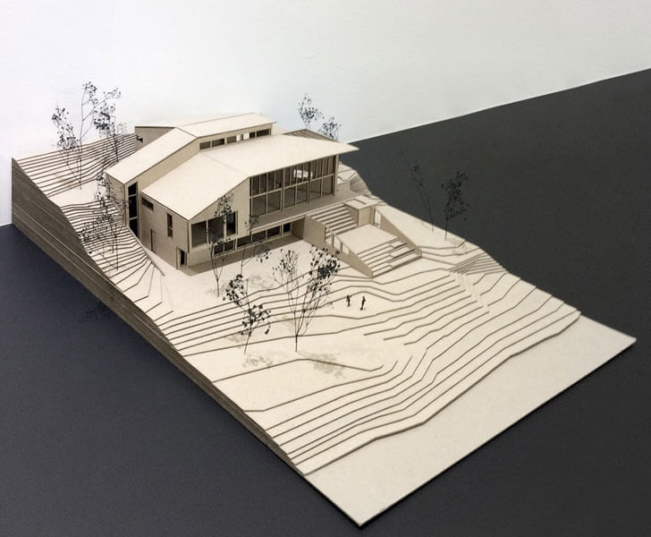 "architectural model Laccostee house Bourgeois Lechasseur architects indiaartndesign"
