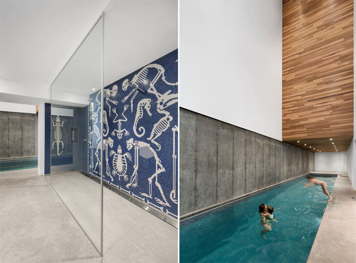 "indoor swimming pool Laccostee house Bourgeois Lechasseur architects indiaartndesign"