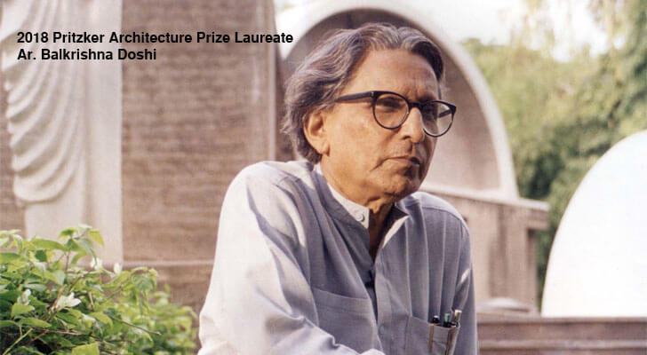 "Pritzker Prize 2018 Architect Balkrishna Doshi indiaartndesign"