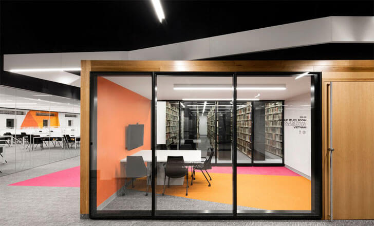 "discussion chamber webster library MSDL architects indiaartndesign"