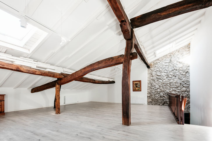 "oak wood supports Goizko House Bilbao architecture indiaartndesign"
