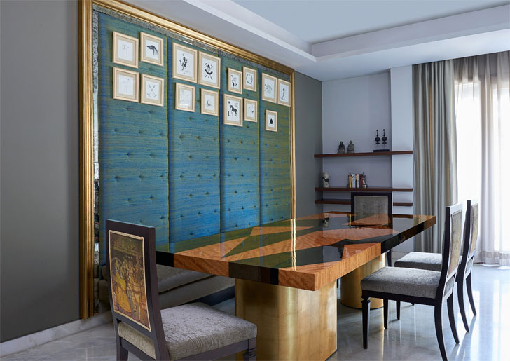 "Tapas Maity paintings dining room untitled design indiaartndesign"