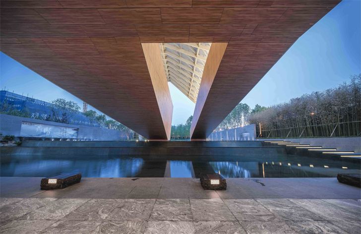 "under bridge Guofeng Library Dalian Lacime Architects indiaartndesign"