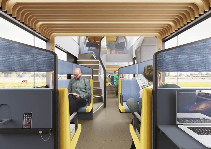 "relaxation zone middle coach train of the future mecanoo indiaartndesign"
