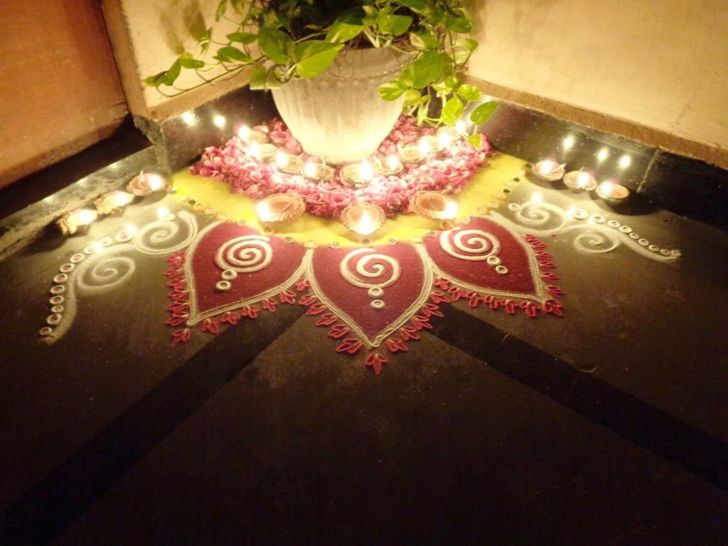 "rangoli traditional touch diwali celebration indiaartnesign"