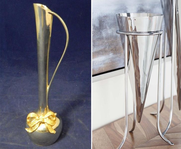 "steel vases traditional touch diwali celebration indiaartnesign"