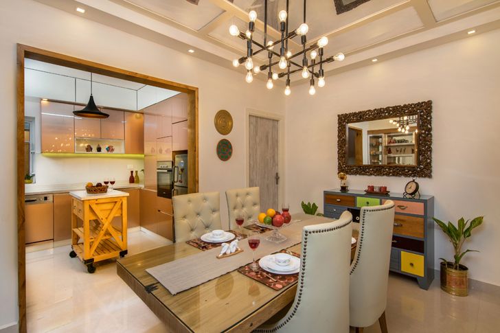 "dining area interiors by ranjani IBR designs indiaartndesign"